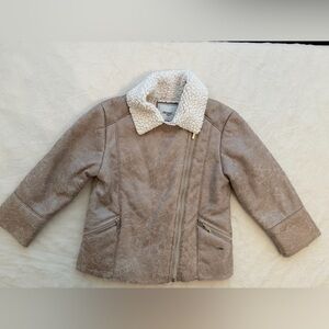 Mayoral Cream Sherpa Collar Jacket